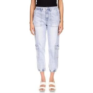 Woman's Sanctuary Denim Brooklyn Jogger Casual Cargo Pants Size 32